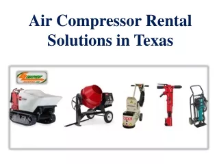 Air Compressor Rental Solutions in Texas