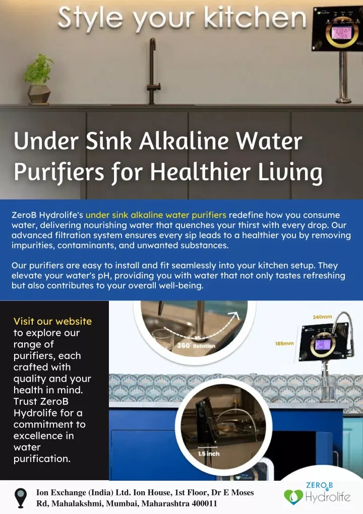 zerob hydrolife s under sink alkaline water