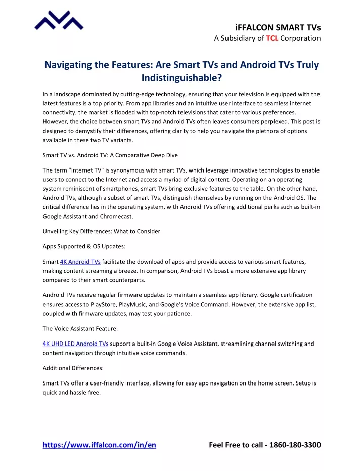 iffalcon smart tvs a subsidiary of tcl corporation