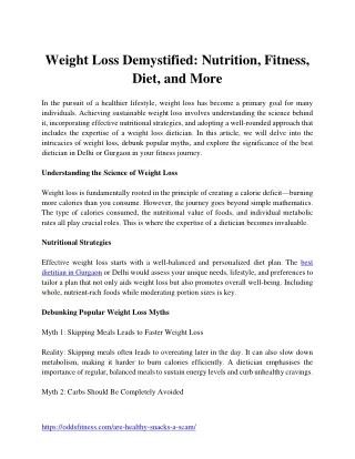 Weight Loss Demystified_Nutrition_Fitness_Diet and More