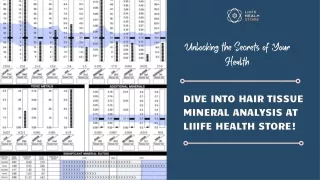 Dive into Hair Tissue Mineral Analysis at LIIIFE Health Store!