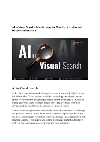 ai in visual search transforming the way users