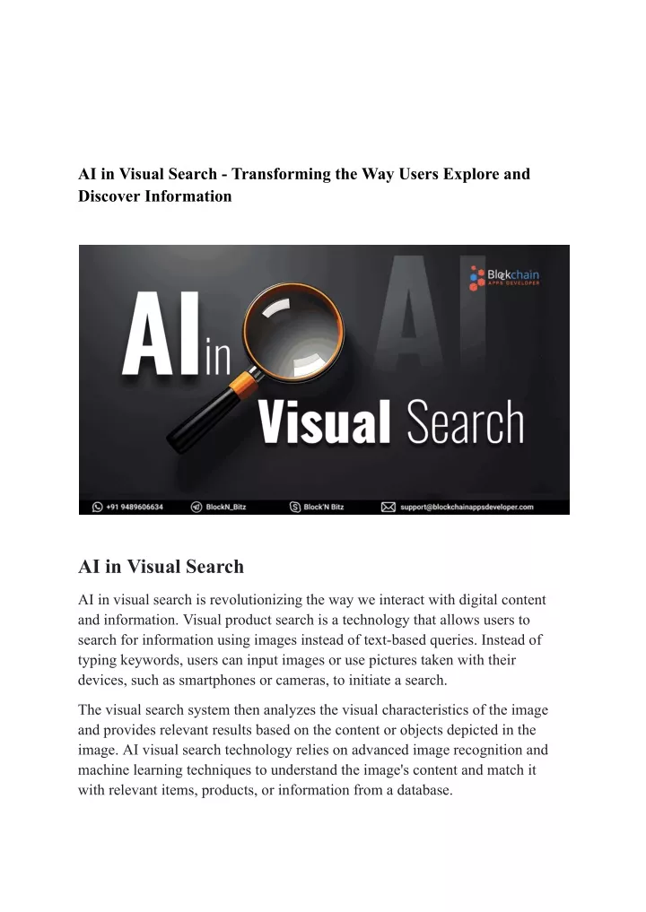ai in visual search transforming the way users