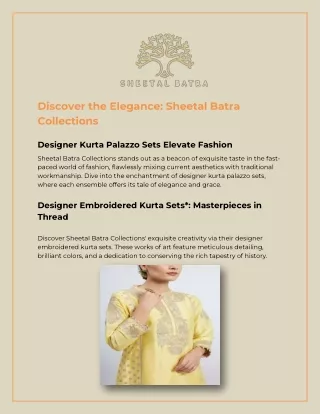 Discover the Elegance_ Sheetal Batra Collections