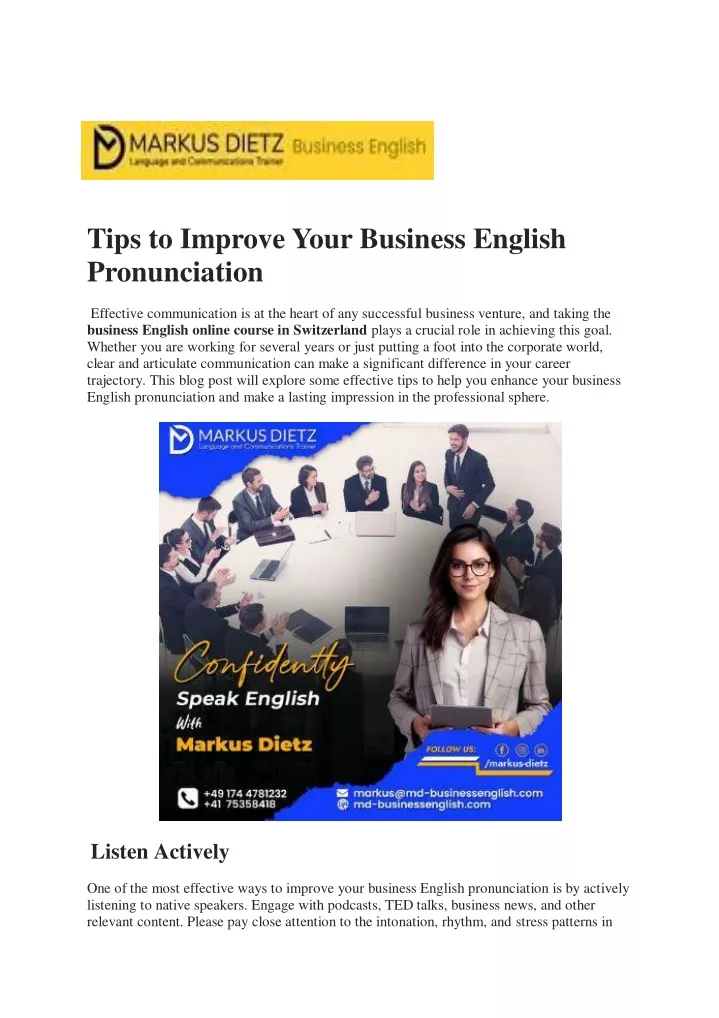 tips to improve your business english