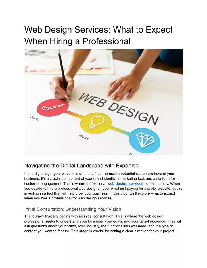 web design services what to expect when hiring