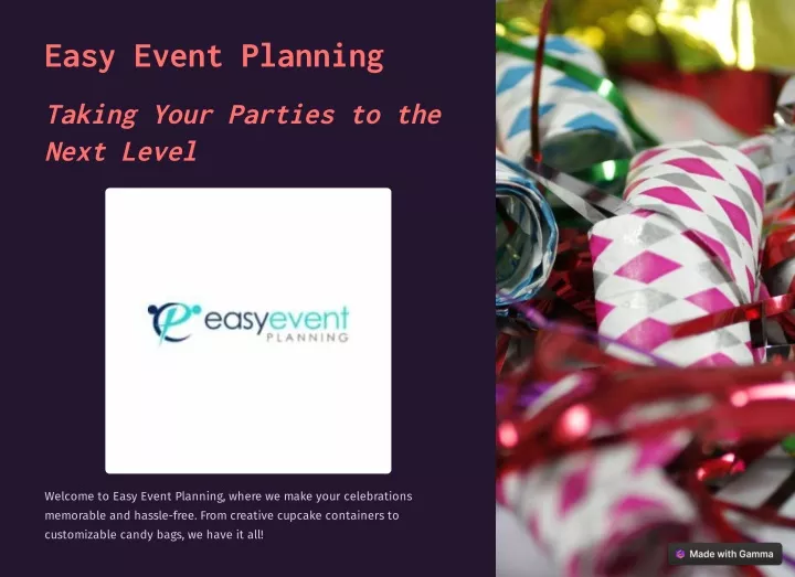 easy event planning