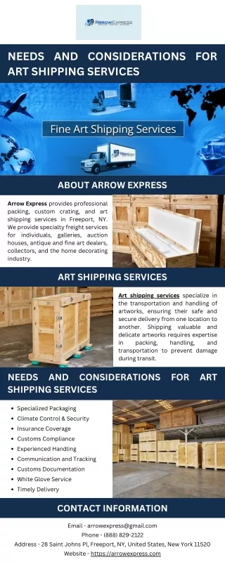 needs and considerations for art shipping services