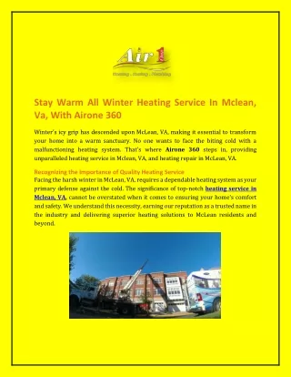 stay warm all winter heating service in mclean