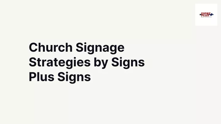 church signage strategies by signs plus signs