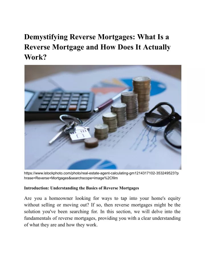 demystifying reverse mortgages what is a reverse