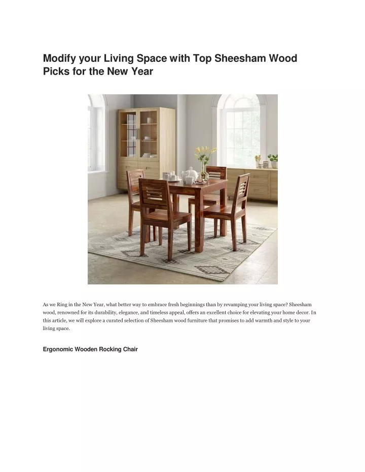 modify your living space with top sheesham wood