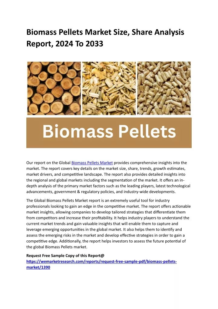 biomass pellets market size share analysis report