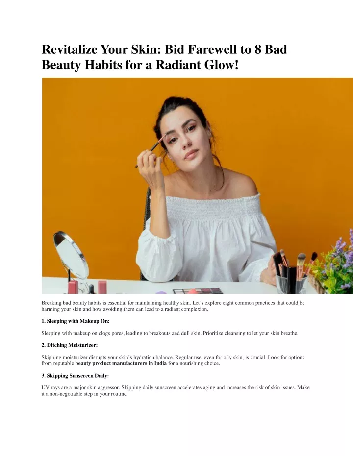 revitalize your skin bid farewell to 8 bad beauty