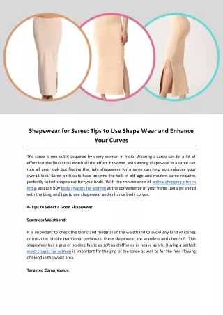 shapewear for saree tips to use shape wear