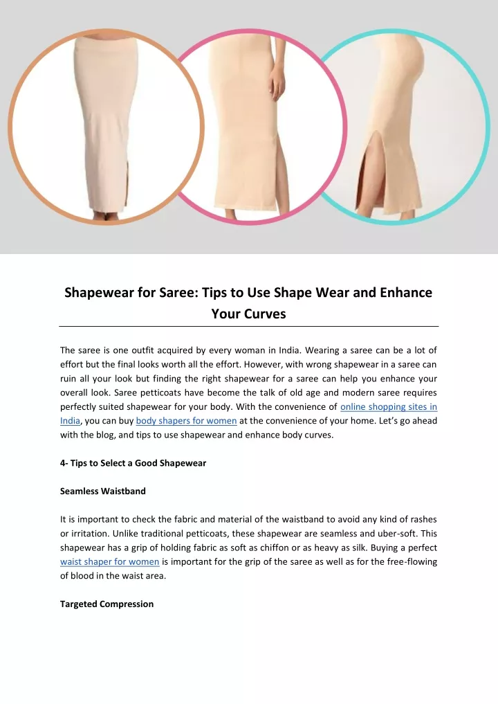 shapewear for saree tips to use shape wear