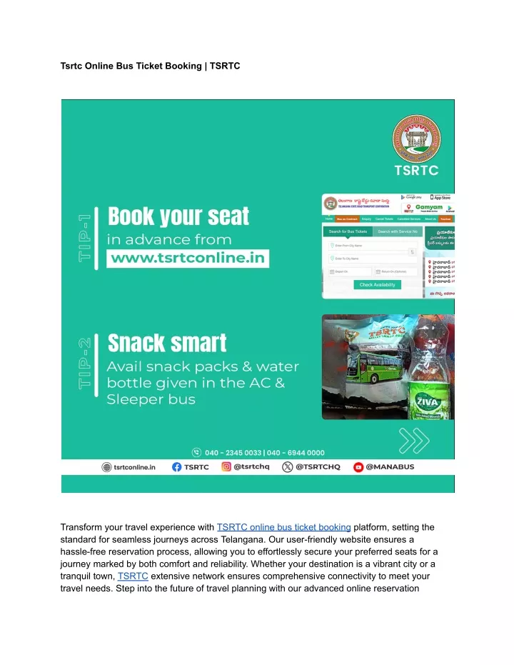 tsrtc online bus ticket booking tsrtc