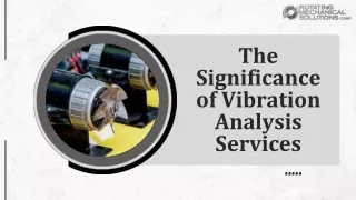 the significance of vibration analysis services
