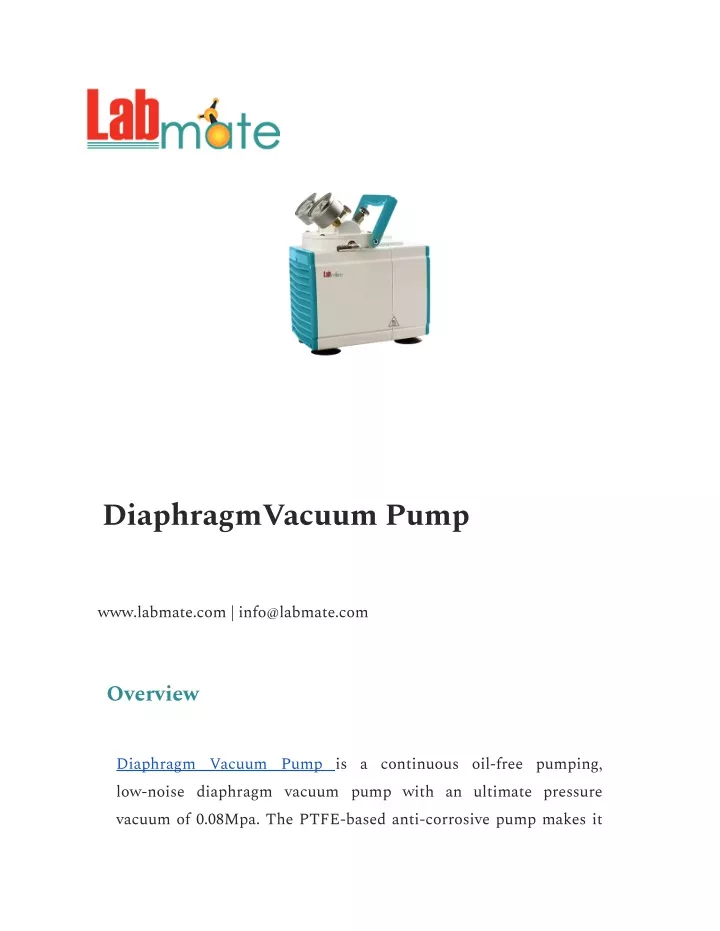 diaphragmvacuum pump