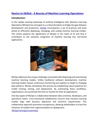 novice to skilled a bounty of machine learning