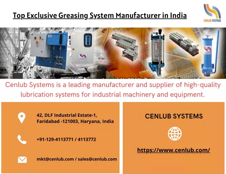 top exclusive greasing system manufacturer