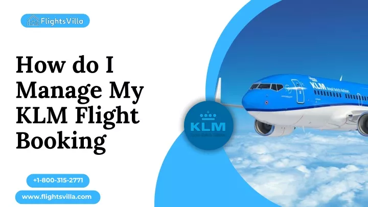 how do i manage my klm flight booking