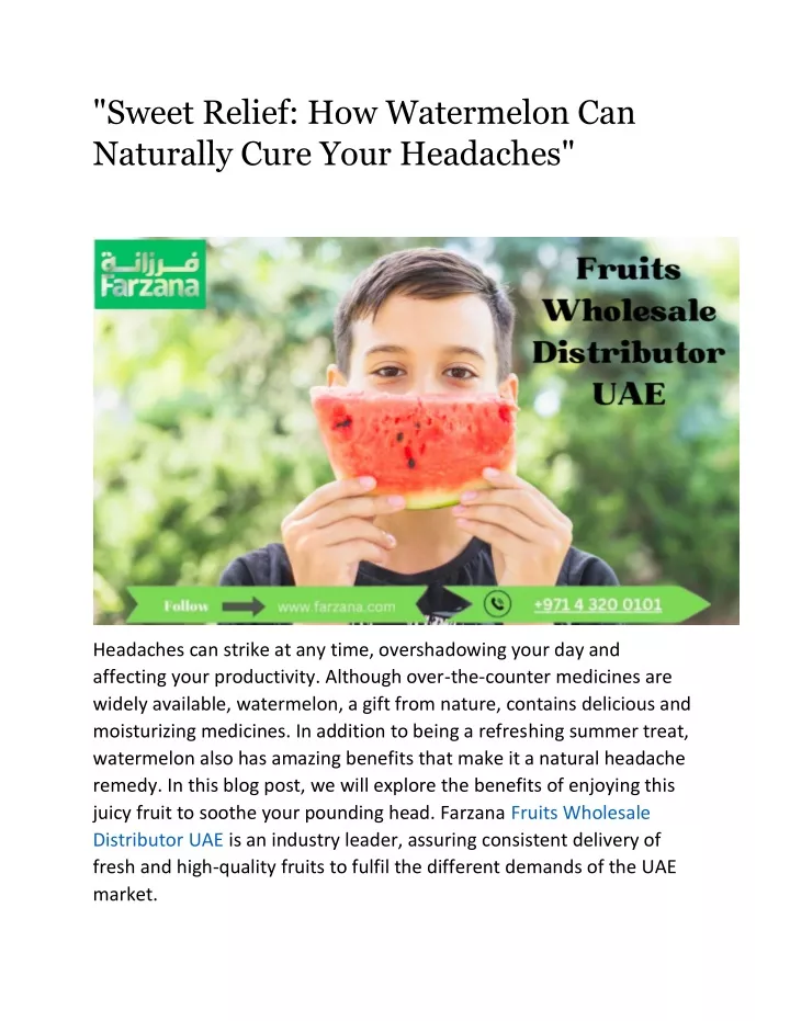 sweet relief how watermelon can naturally cure