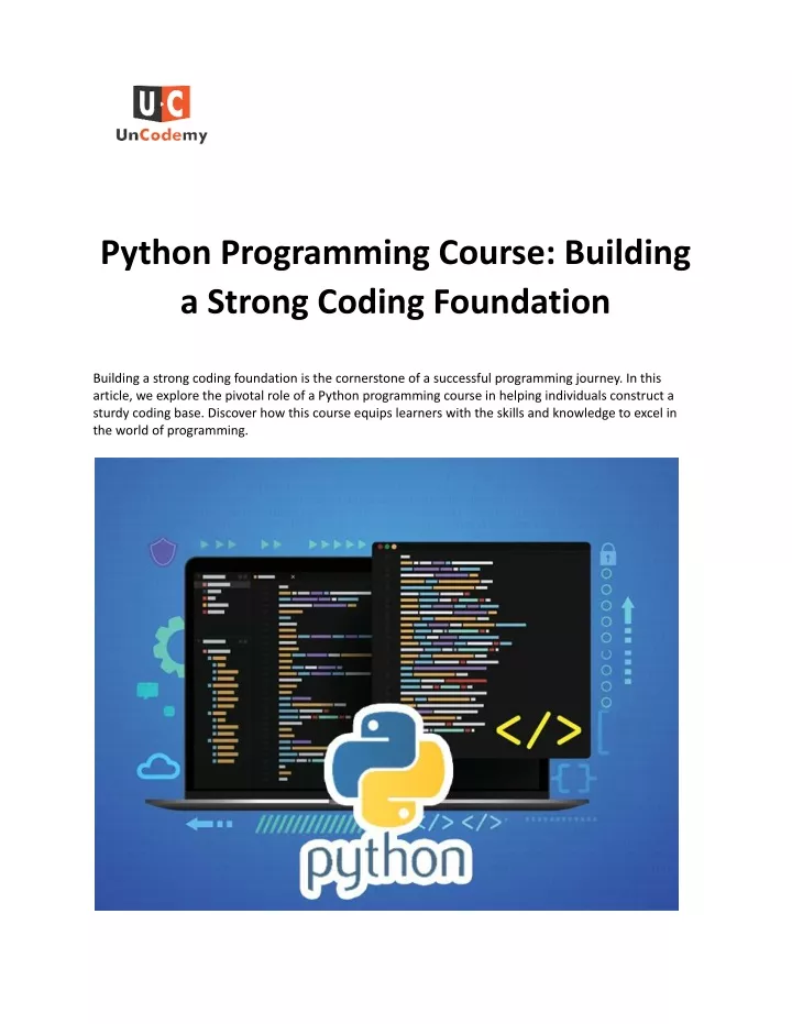 python programming course building a strong