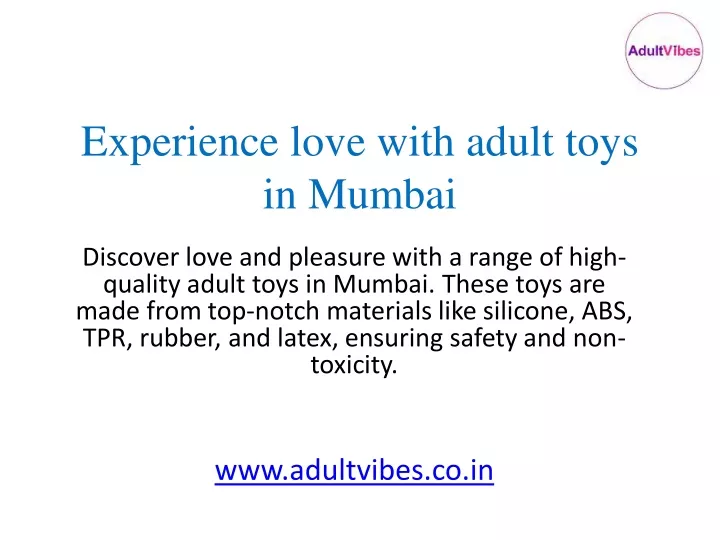 experience love with adult toys in mumbai