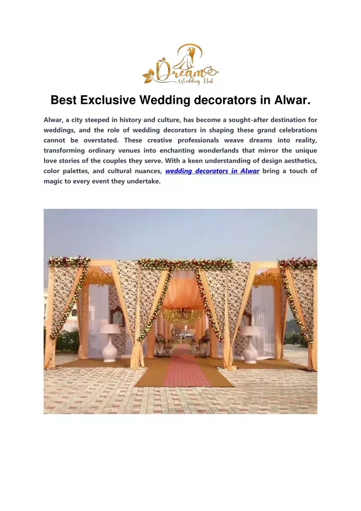 best exclusive wedding decorators in alwar