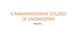 k ramakrishanan college of engineering