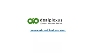 unsecured small business loans_