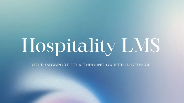hospitality lms