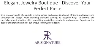 Elegant Jewelry Boutique - Discover Your Perfect Piece