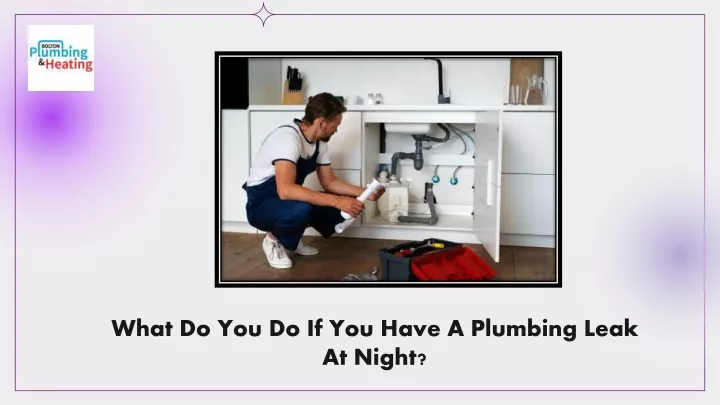 what do you do if you have a plumbing leak