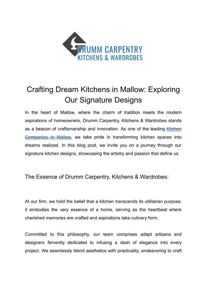 crafting dream kitchens in mallow exploring