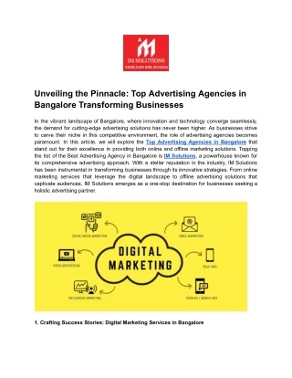 Unveiling the Pinnacle_ Top Advertising Agencies in Bangalore Transforming Businesses (1)