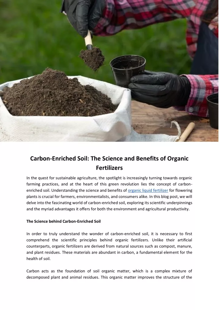 carbon enriched soil the science and benefits