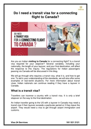 Do I need a transit visa for a connecting flight in the Canada
