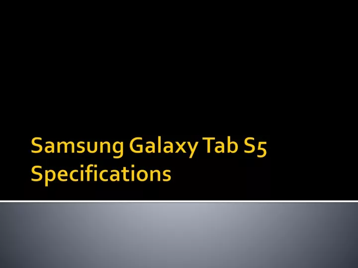 samsung galaxy tab s5 specifications