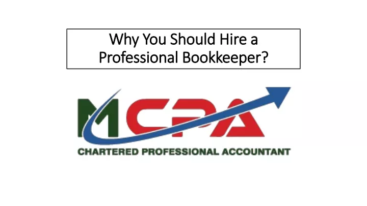 why you should hire a professional bookkeeper