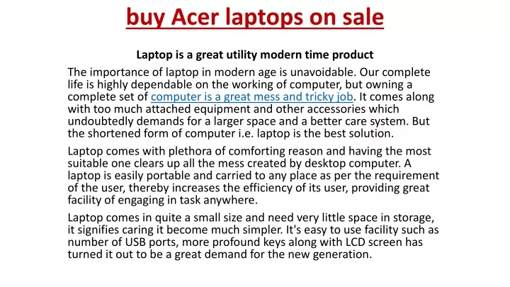 buy acer laptops on sale