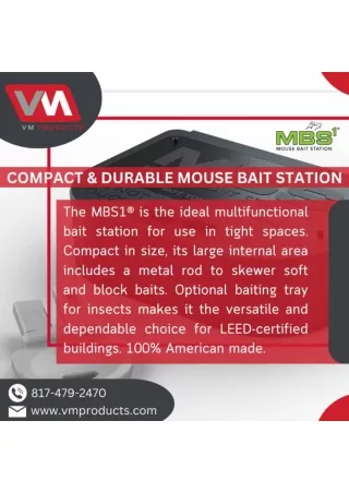 COMPACT & DURABLE MOUSE BAIT STATION