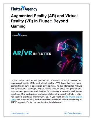 augmented reality ar and virtual reality