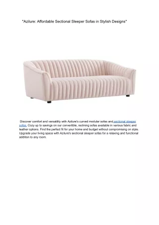azilure affordable sectional sleeper sofas