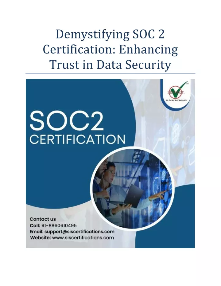 demystifying soc 2 certification enhancing trust