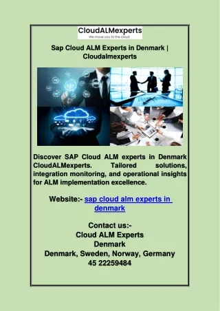 Sap Cloud ALM Experts in Denmark | Cloudalmexperts