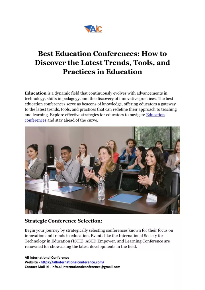 best education conferences how to discover