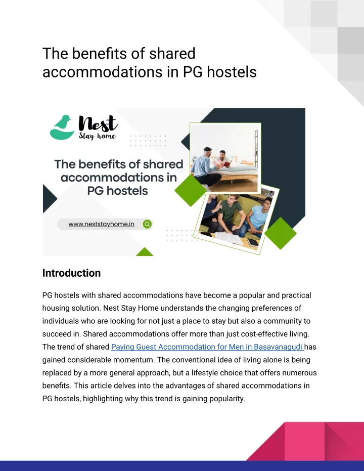 the benefits of shared accommodations