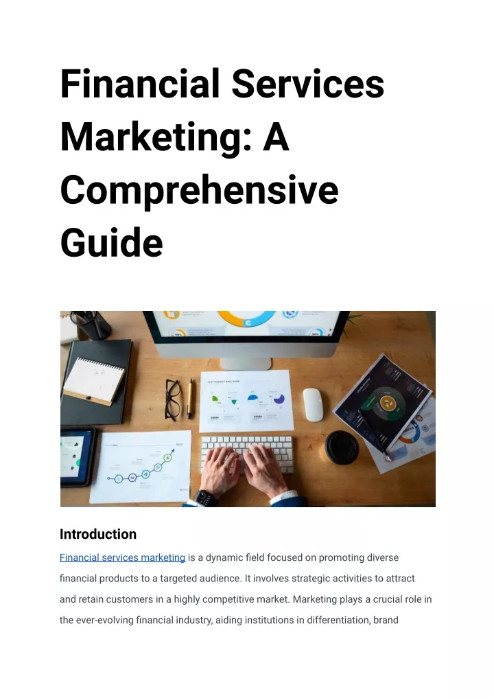 financial services marketing a comprehensive guide